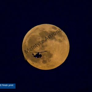 "Airwolf Moon" Helicopter Lunar Transit 30cm x 20.5 cm Matt Finish Print