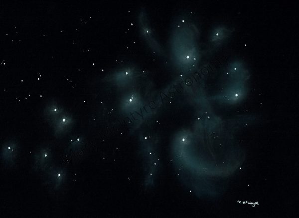 The Pleiades Pastel Sketch Print - 20cm x 25cm